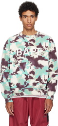 BAPE Blue & Purple Map Camo Crewneck Sweatshirt