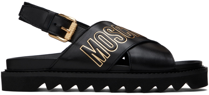 Photo: Moschino Black Criss-Cross Sandals