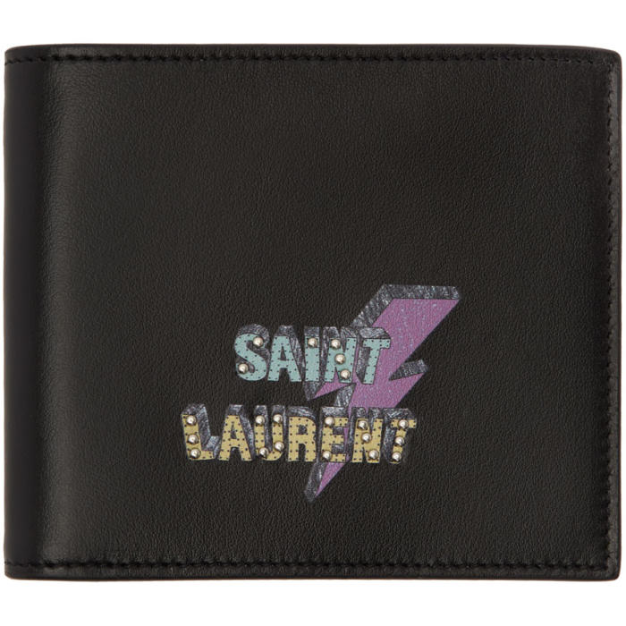 Photo: Saint Laurent Black Lightning East West Wallet