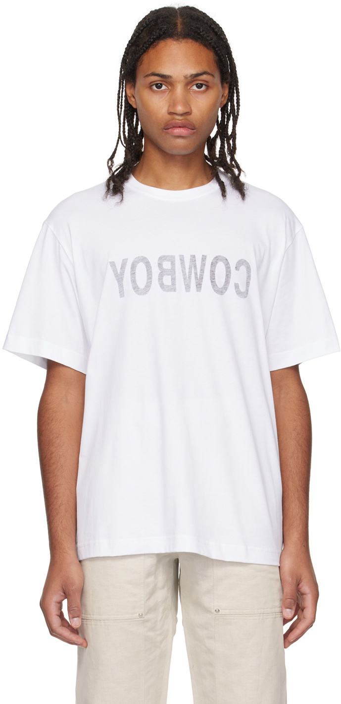 Tシャツ・カットソー HELMUT LANG Men T-shirt White O07HM501 100 Helmut Lang logo-embroidered Cotton T-shirt | White
