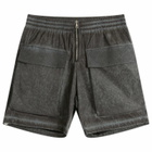 Cole Buxton Men's Cold Washed Cargo Short in Washed Black
