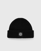 Stone Island Cap Full Rib Wool Black - Mens - Beanies