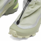 MM6 Maison Margiela Men's x Salomon Cross Low Sneaker in Alfalfa/Silver Reflective/Flint Gray