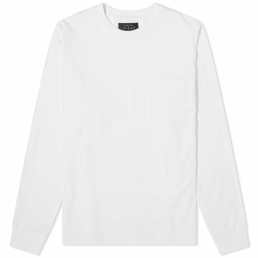 Photo: Beams Plus Long Sleeve Pocket T-Shirt in White