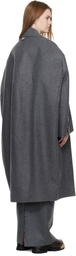 Thom Browne Gray Melton Cocoon Coat