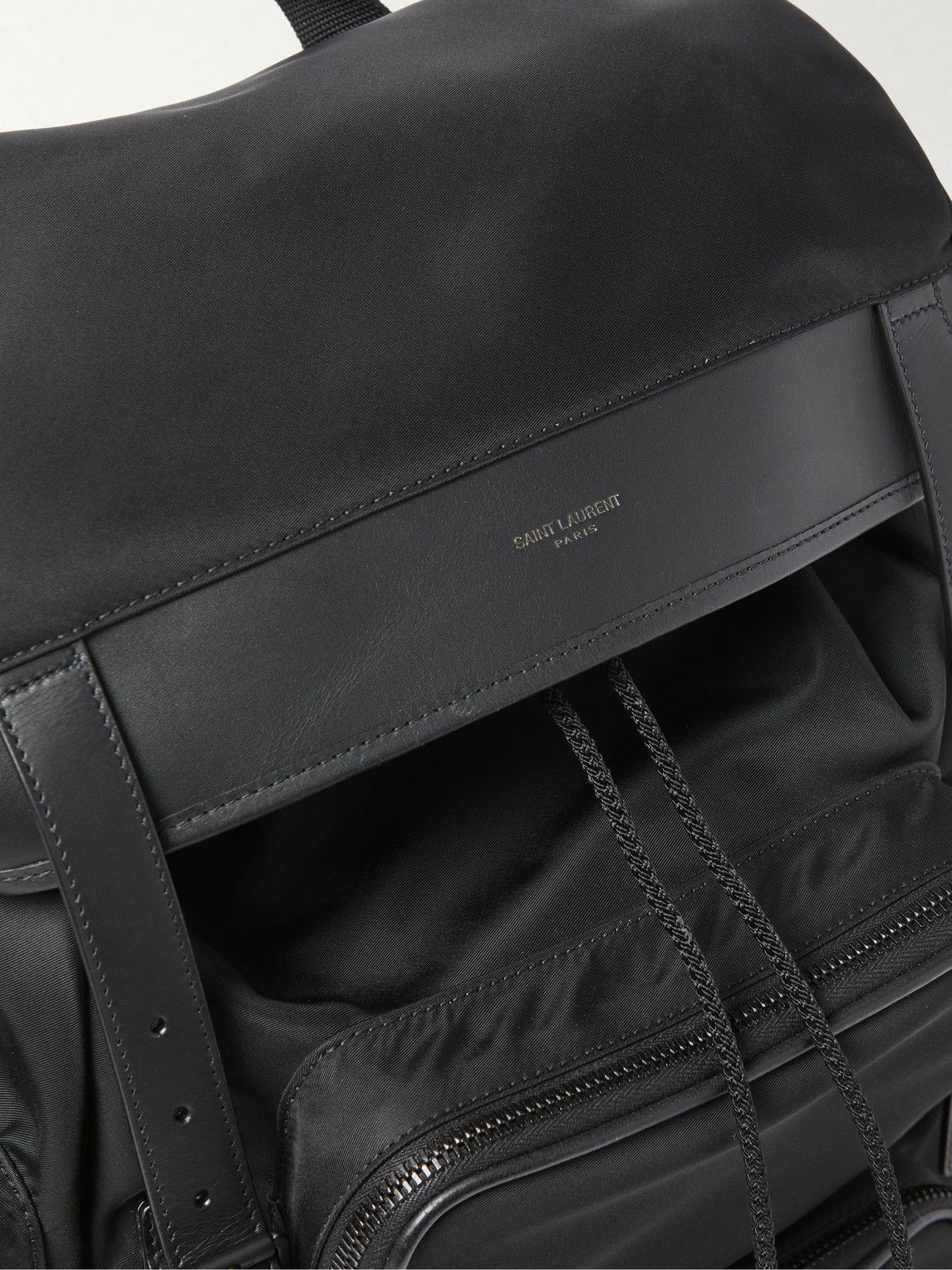 Saint Laurent City Multi-pocket Backpack In Smooth Leather And Nylon in  Black for Men