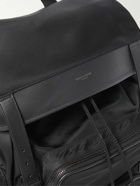 SAINT LAURENT - City Leather-Trimmed ECONYL Backpack - Black