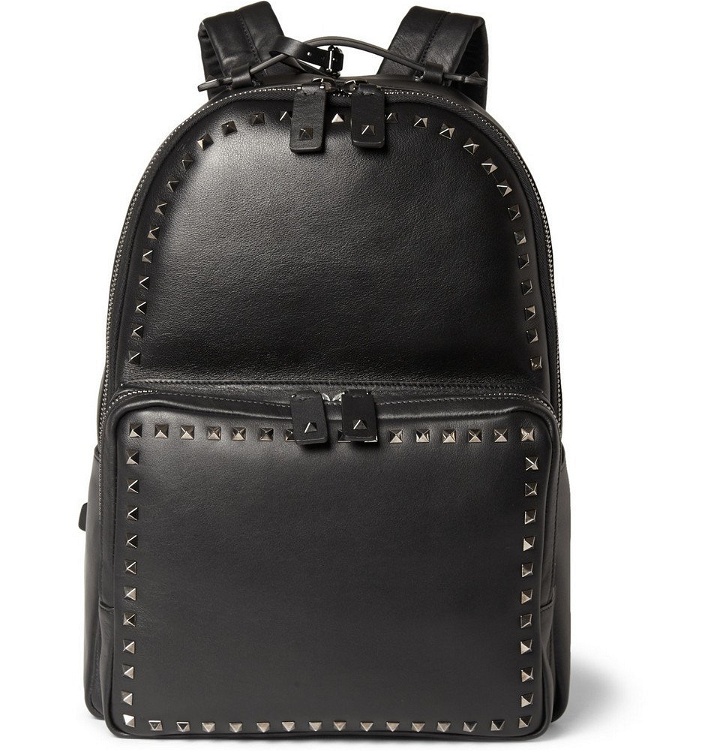 Photo: Valentino - Studded Leather Backpack - Black