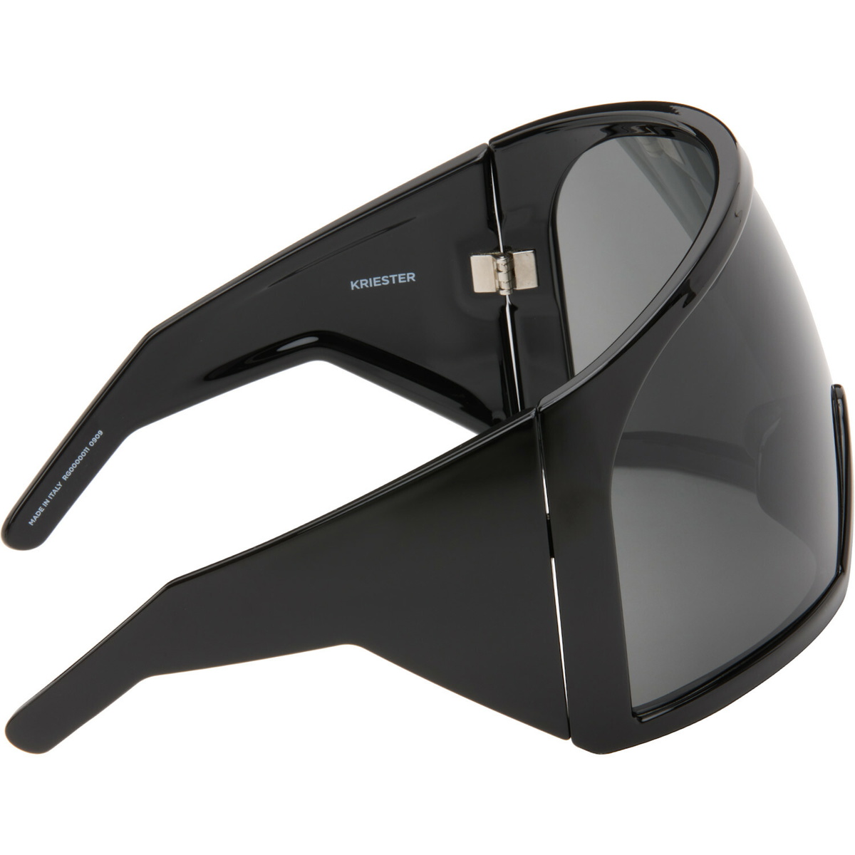 Rick Owens Black Kriester Shiny Sunglasses