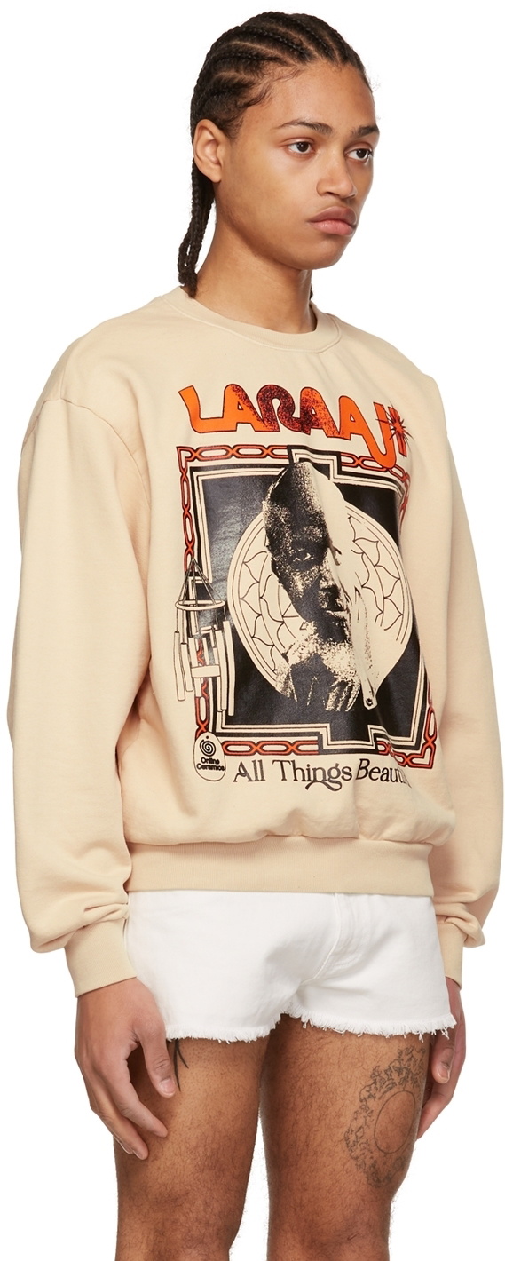 【Online Ceramics】トレーナー /スウェット/カーキ/ L Online Ceramics Beige Laraaji Edition All Things Beautiful