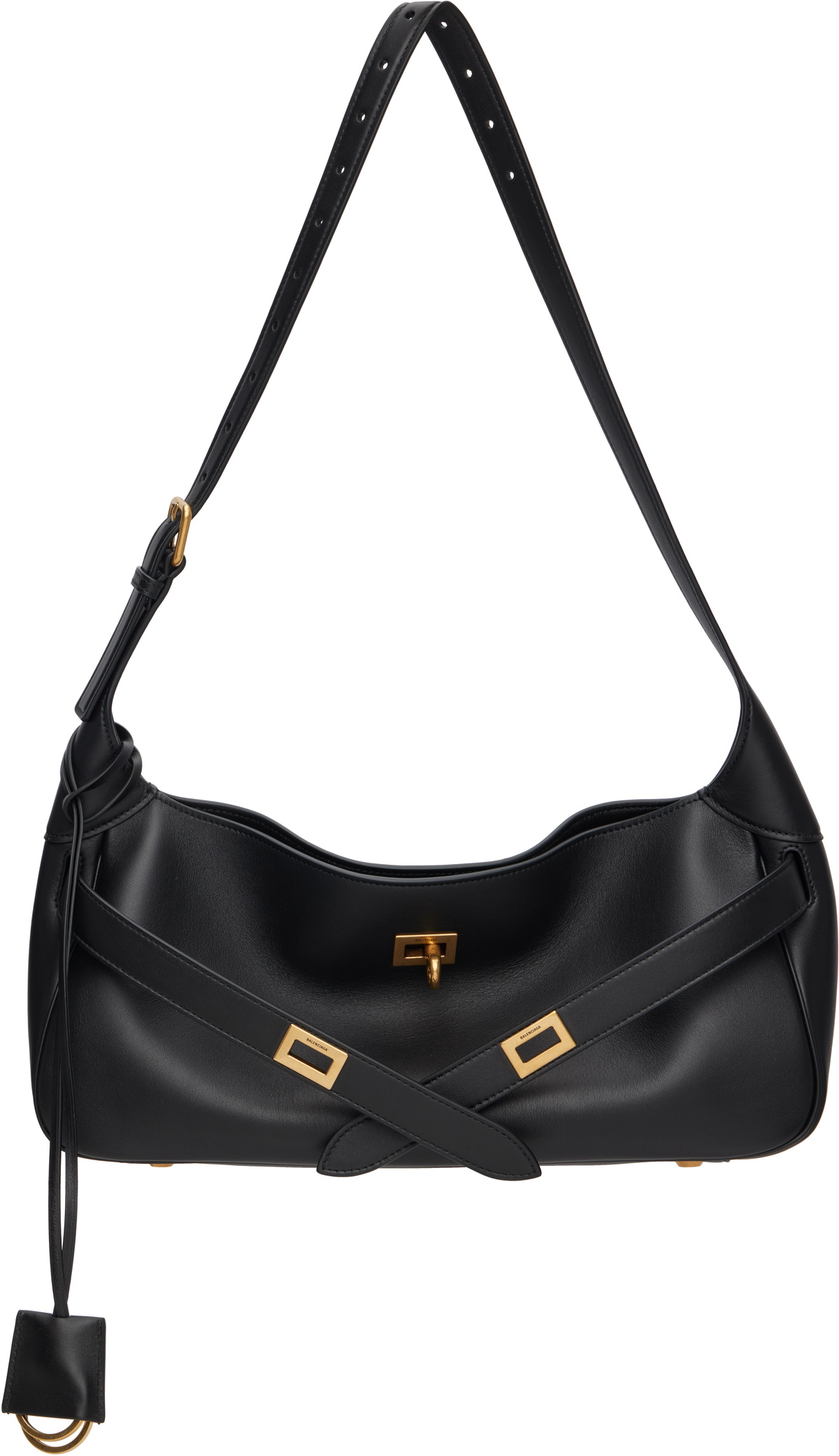 ハンドバッグ Balenciaga Black Leather Small Carry All Hempton Handbag Balenciaga Hampton Mini Carry All Bag in Smooth Calfskin