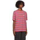 Stussy Red Heather Stripe T-Shirt