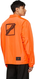 We11done Orange Logo Basic Windbreaker Jacket