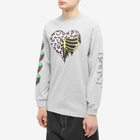 Nancy Men's Long Sleeve Emo T-Shirt in Grey