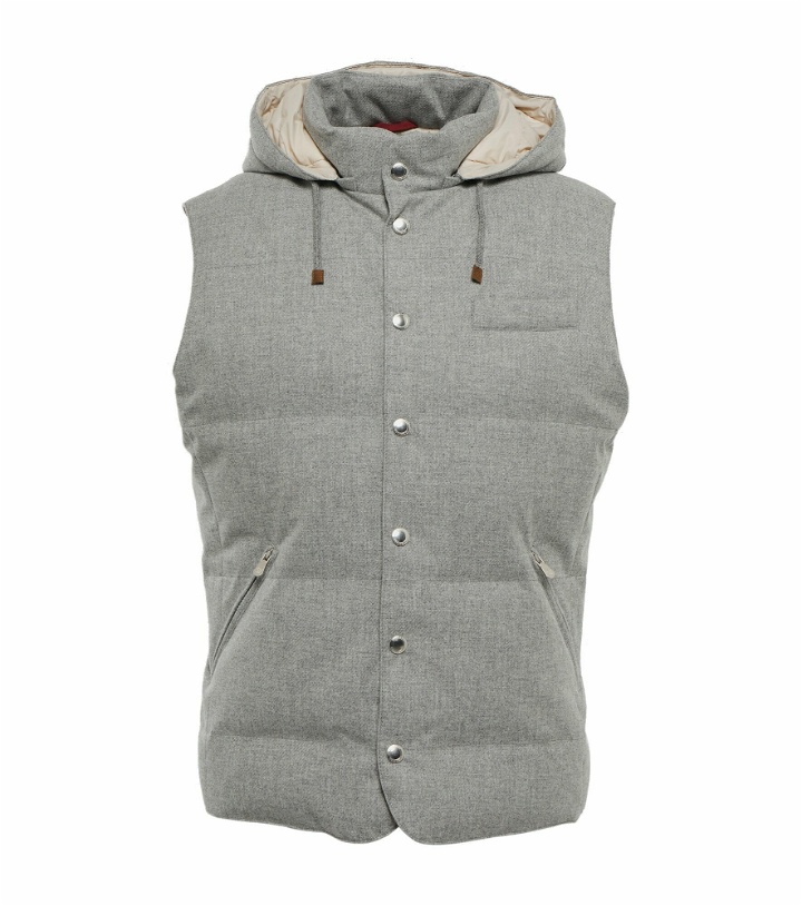 Photo: Brunello Cucinelli - Wool, silk and cashmere down vest