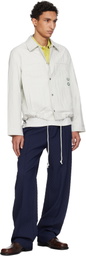 Craig Green Gray Fred Perry Edition Empty Quilted Overshirt