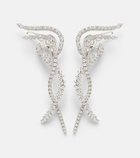 Yeprem Y-Couture 18kt white gold drop earrings with diamonds