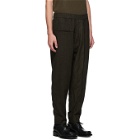 Ziggy Chen Green and Black Wool Houndstooth Trousers