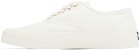 Maison Kitsuné White Canvas Laced Sneakers