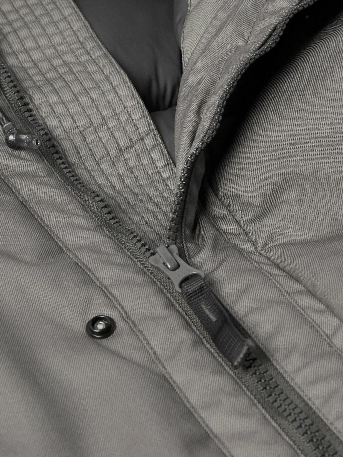 Stone Island - Ghost Logo-Appliquéd Coated Wool-Twill Hooded Stone Island - Ghost Logo-Appliquéd Coated Wool-Twill Hooded