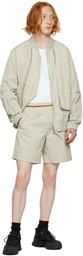 Helmut Lang Beige Nylon Shorts