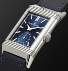 Jaeger-LeCoultre - Reverso Tribute Hand-Wound 27mm Stainless Steel and Leather Watch - Men - Blue