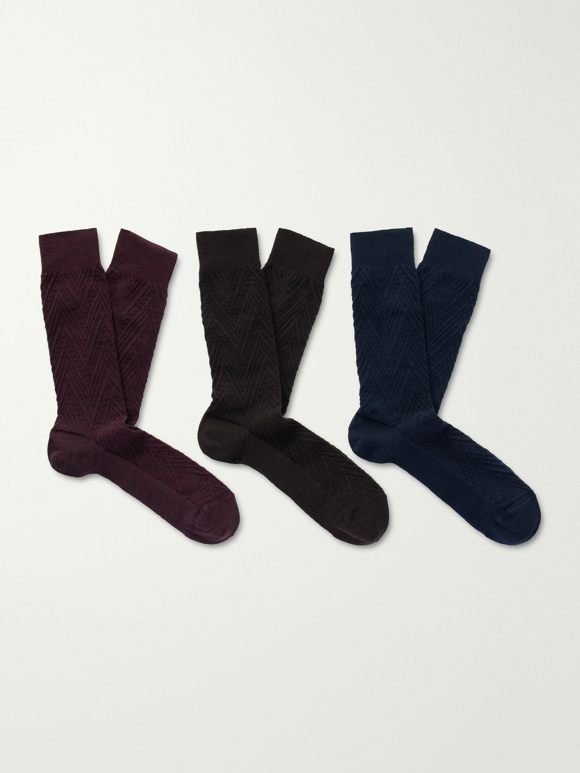 Missoni - Three-Pack Crochet-Knit Socks - Multi