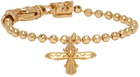 Emanuele Bicocchi Gold Cross Charm Disco Chain Bracelet