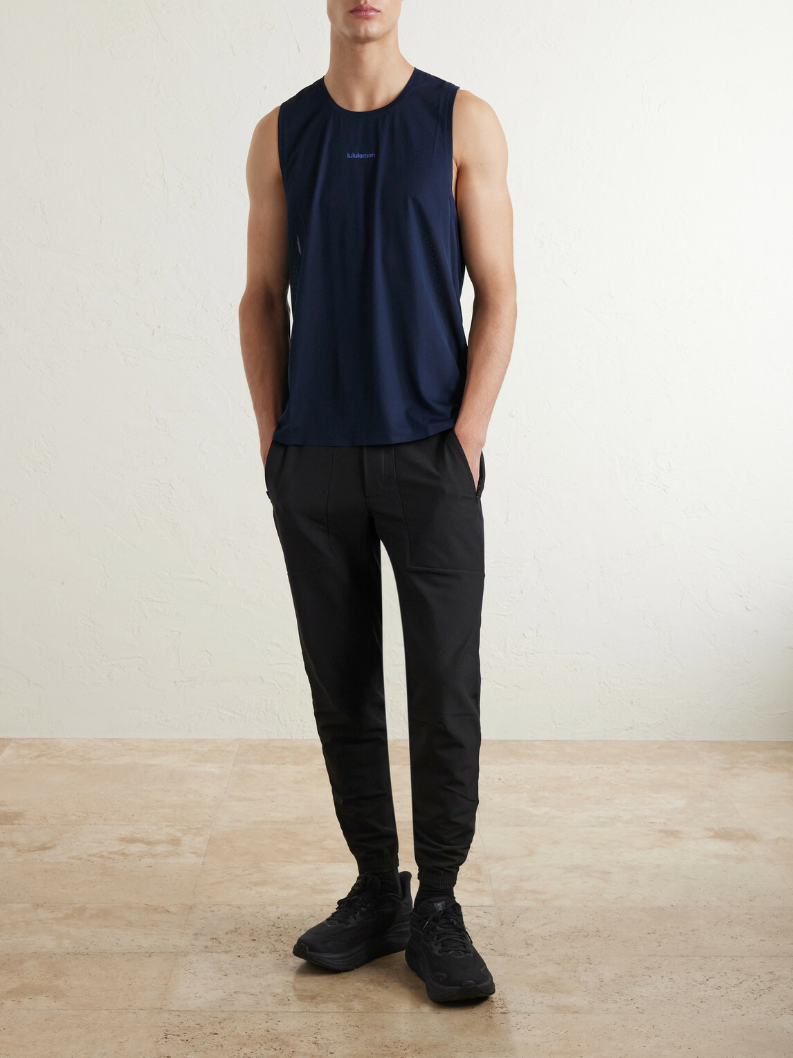 Lululemon - Logo-Print Mesh Running Top - Blue