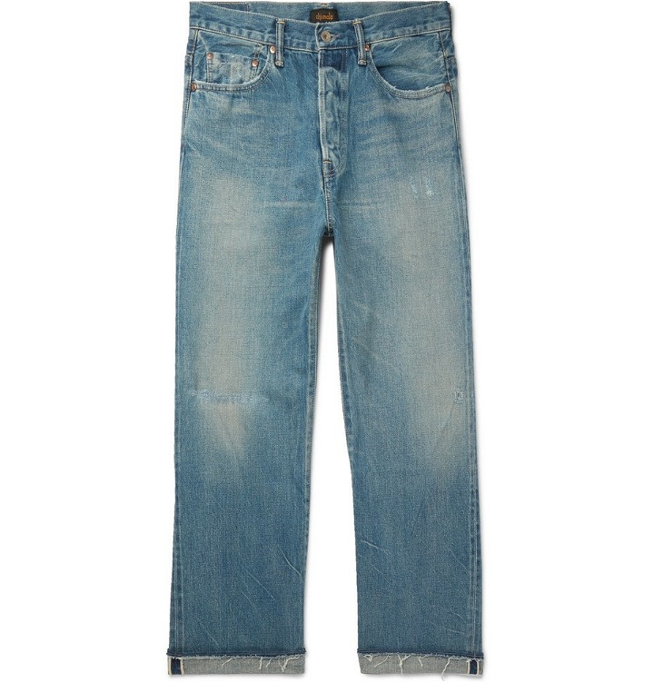 Photo: Chimala - Distressed Selvedge Denim Jeans - Men - Blue