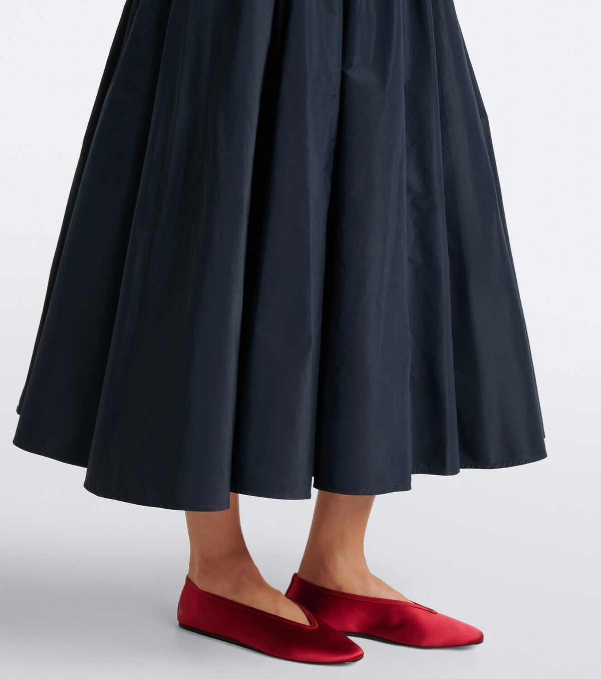 Patou Shirred midi skirt
