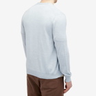 Maison Kitsuné Men's Bold Fox Head Patch Cardigan in Light Blue Melange