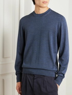 Mr P. - Slim-Fit Merino Wool Sweater - Blue