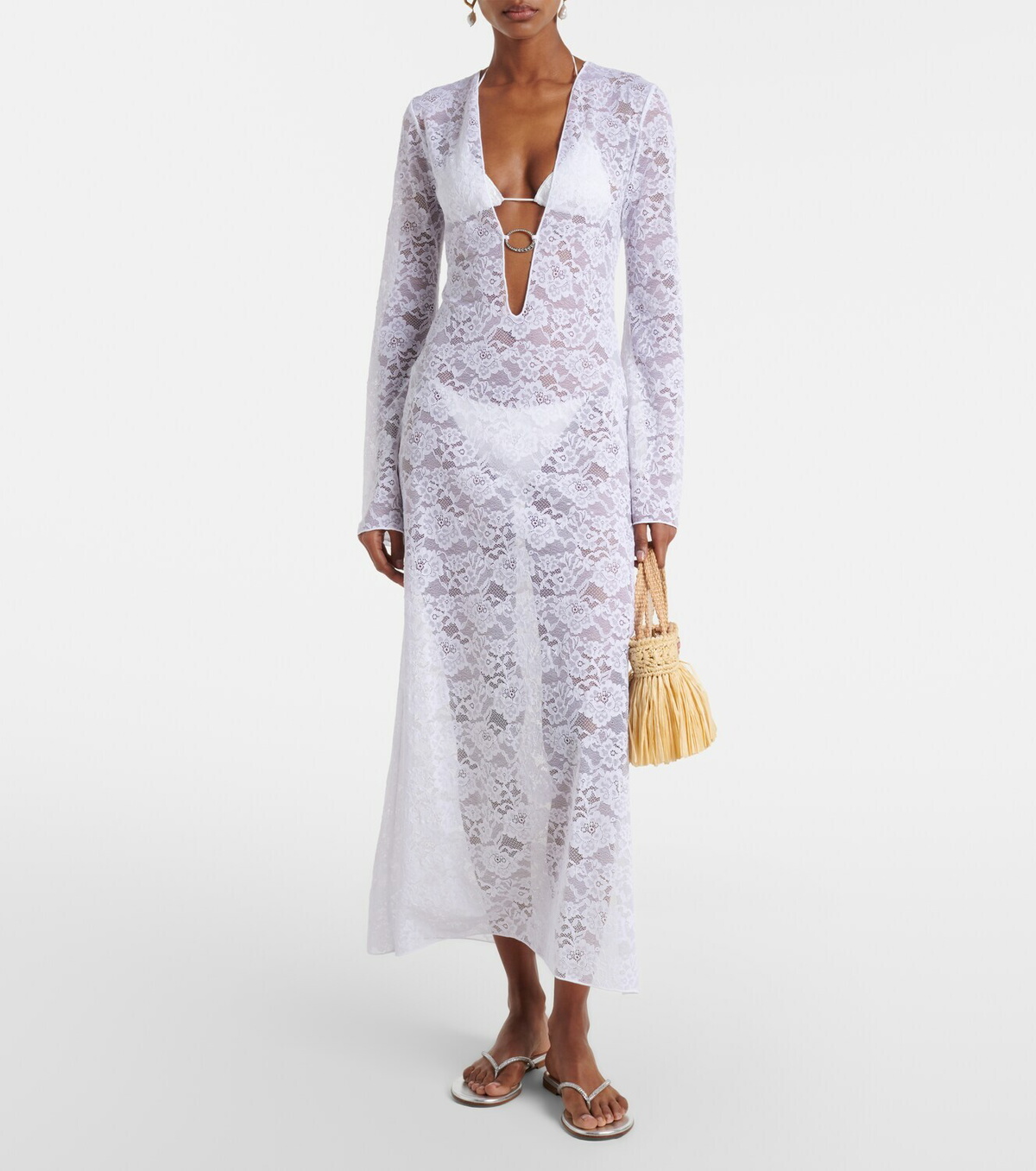 Oséree Bridal lace beach cover-up