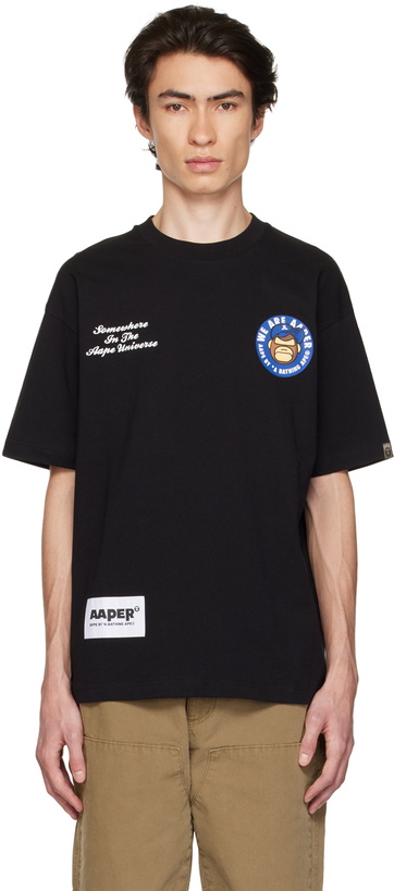 Photo: AAPE by A Bathing Ape Black Printed T-Shirt