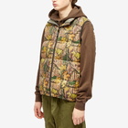 Gramicci Men's Down Puffer Vest in Leaf Camo