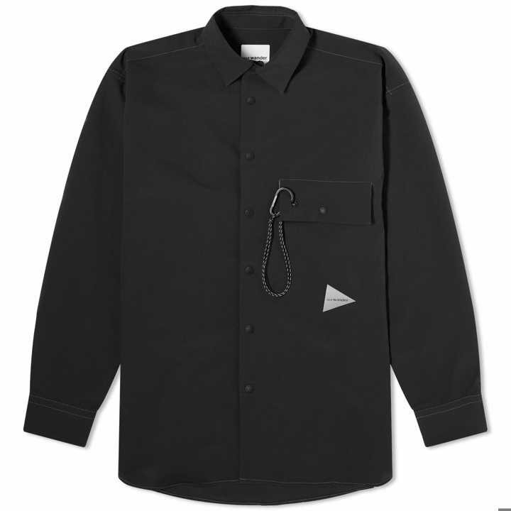 Photo: and wander Men's Dry Breathable Shirt in Charcoal