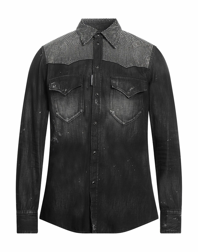 Photo: Dsquared2 Mens Denim shirt in Black