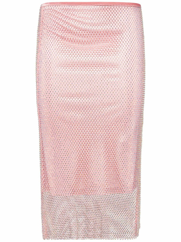 Photo: SPORTMAX Zinnia Embellished Mesh Midi Skirt