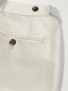 TOM FORD - Dyllan Straight-Leg Silk and Linen-Blend Twill Suit Trousers - Neutrals