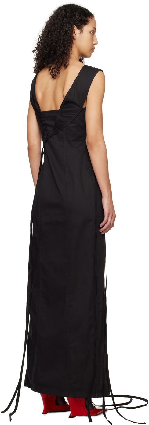 Jade Cropper Black Asymmetric Maxi Dress
