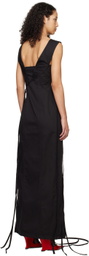 Jade Cropper Black Asymmetric Maxi Dress