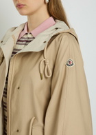 Moncler Brunnera Logo-appliquéd Cotton-blend Parka Coat - Rust - One Size