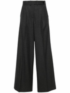 RACIL Grey Cary Pinstripe-Pattern Wool Trousers