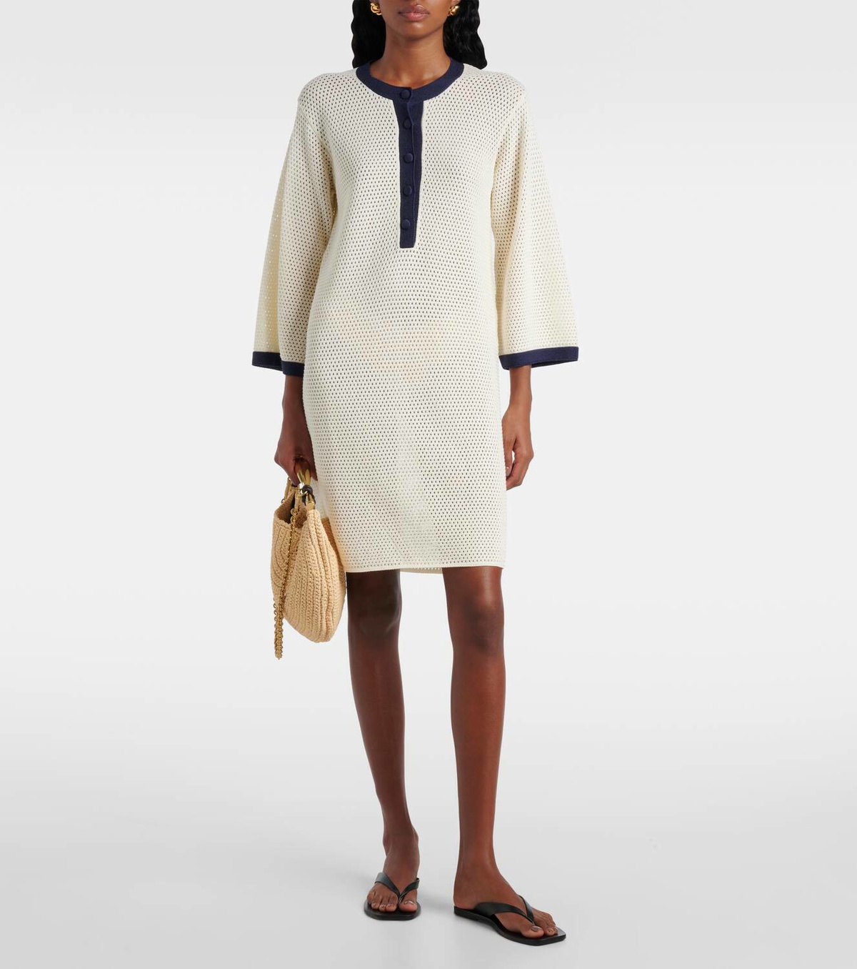 Eres Albatros knitted cotton-blend minidress
