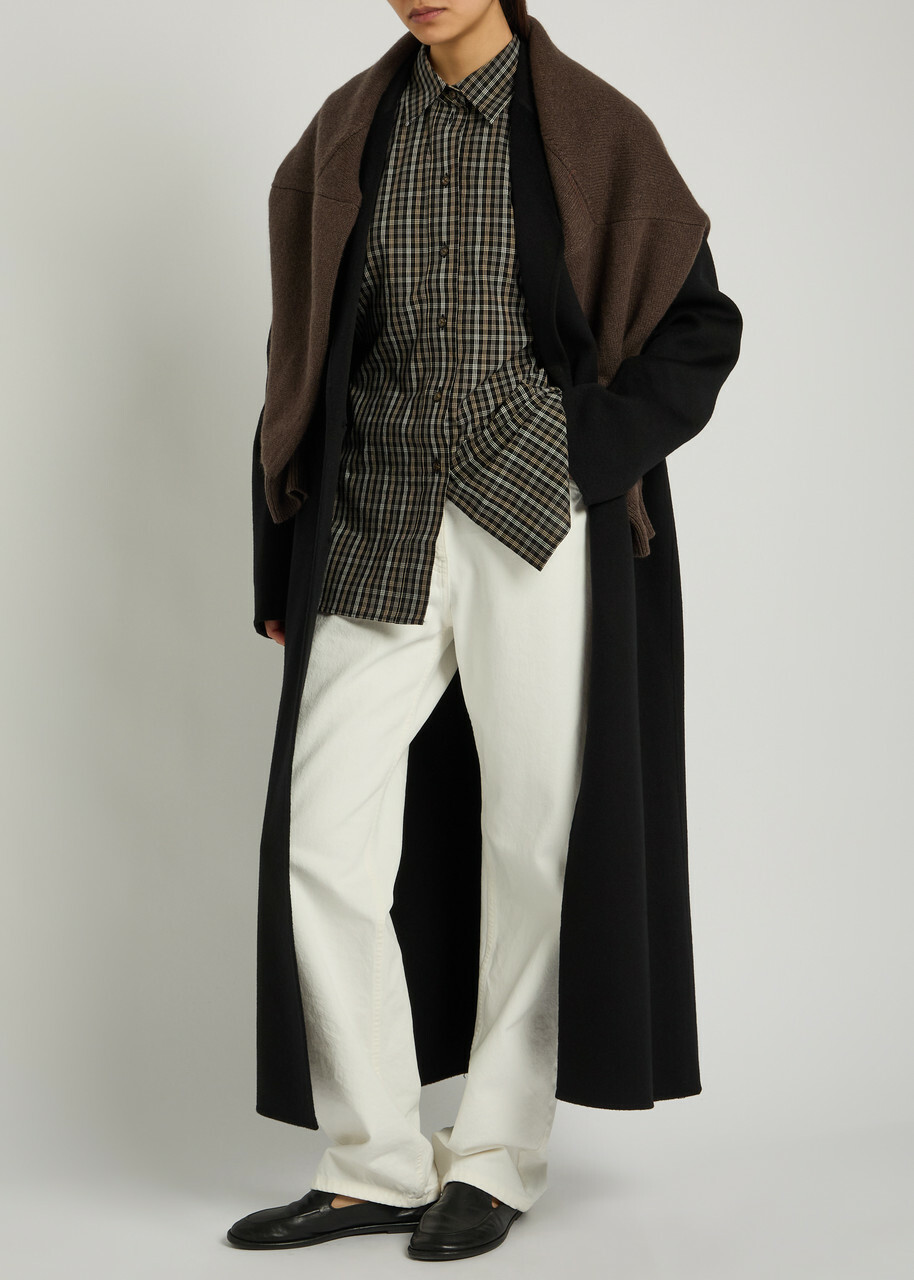 Rohe Single-breasted Wool Coat Black