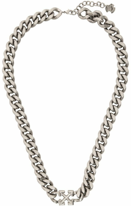 Photo: Off-White Silver Arrow Curb Chain Necklace