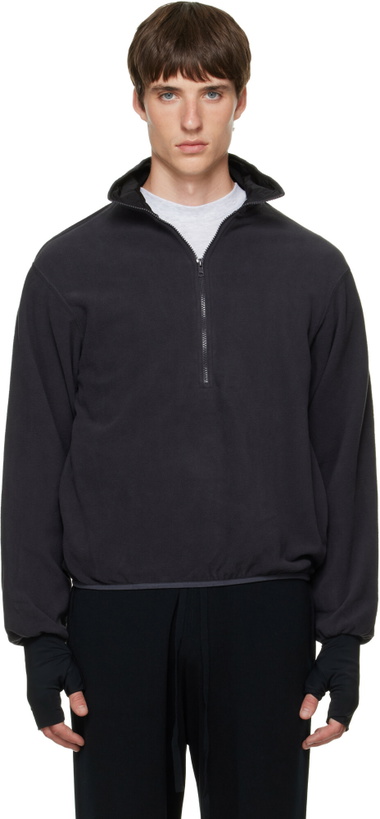 Photo: Entire Studios Black Shell Fleece Sweatshirt