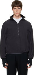 Entire Studios Black Shell Fleece Sweatshirt