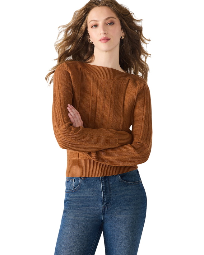 Photo: Steve Madden Serra Sweater in Cognac